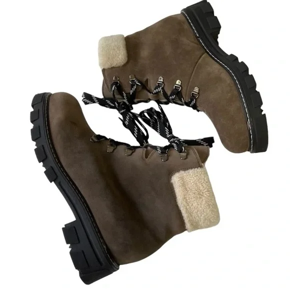 La Canadienne Adams Boots Stone Brown Suede Women’s Size 10